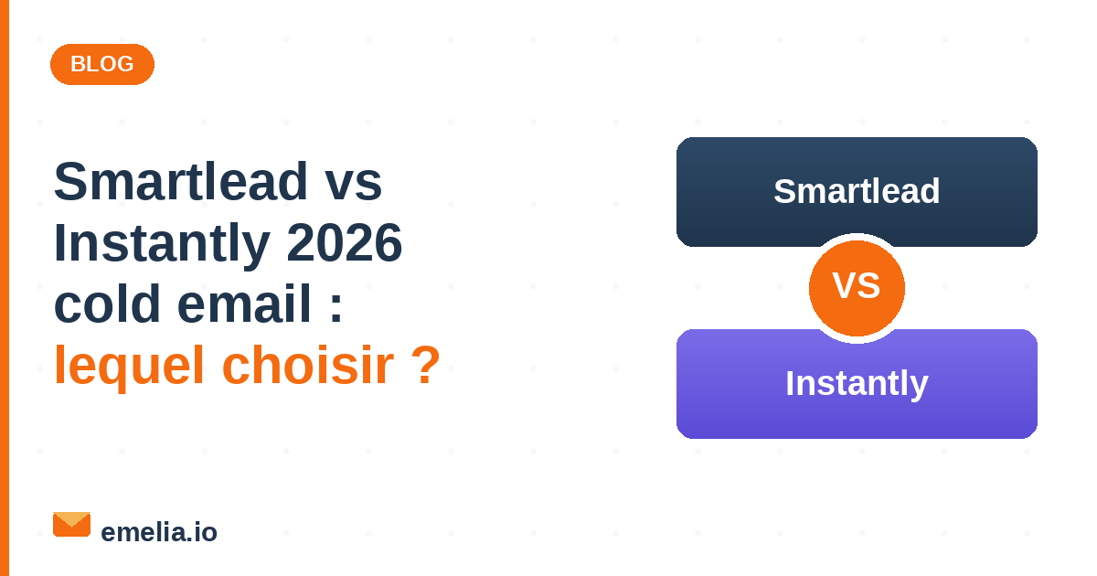 Smartlead vs Instantly 2026 : lequel choisir pour le cold email ?