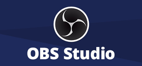 OBS Studio written in white on a navy blue background