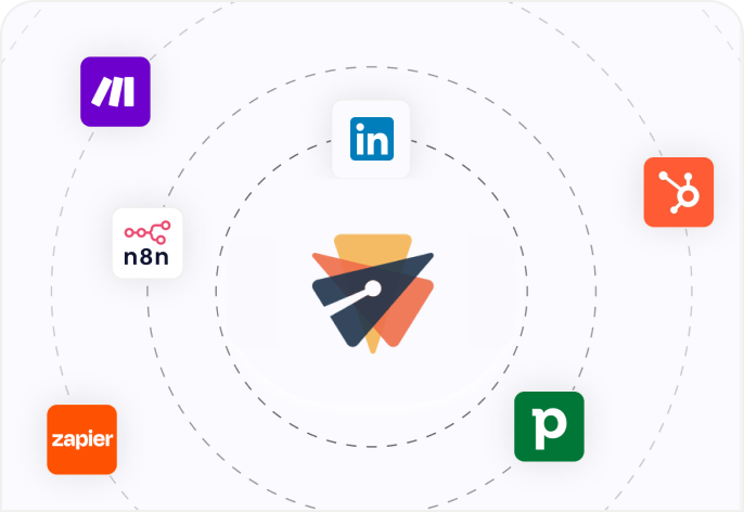 Make, Zapier, Crm  Connection   Emelia