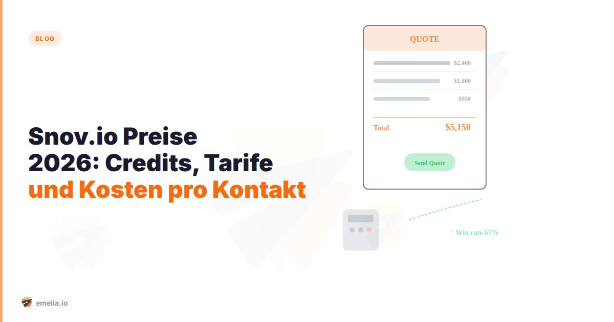 Snov.io Preise 2026: Credits, Tarife und echte Kosten pro Kontakt