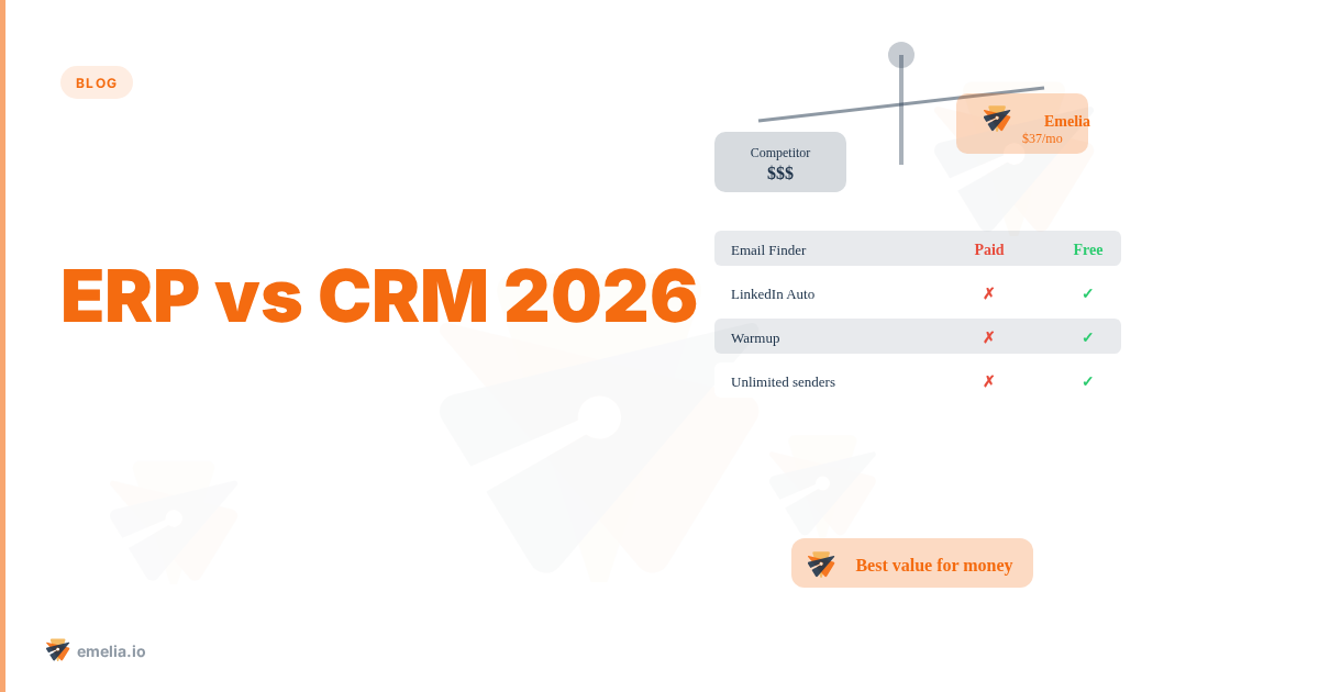 ERP vs CRM 2026: Unterschiede und Auswirkungen auf die Akquise