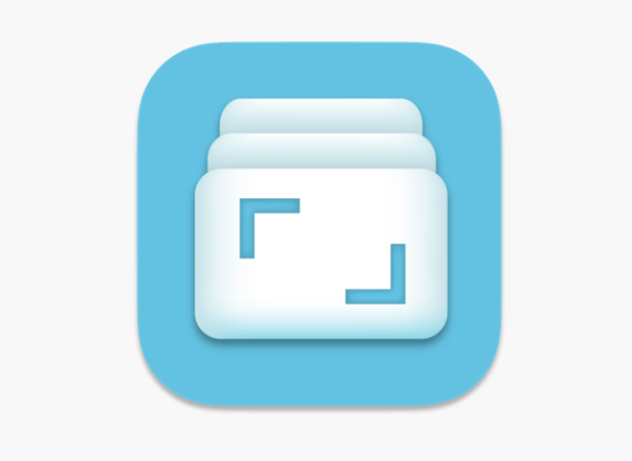 Light blue and white logo