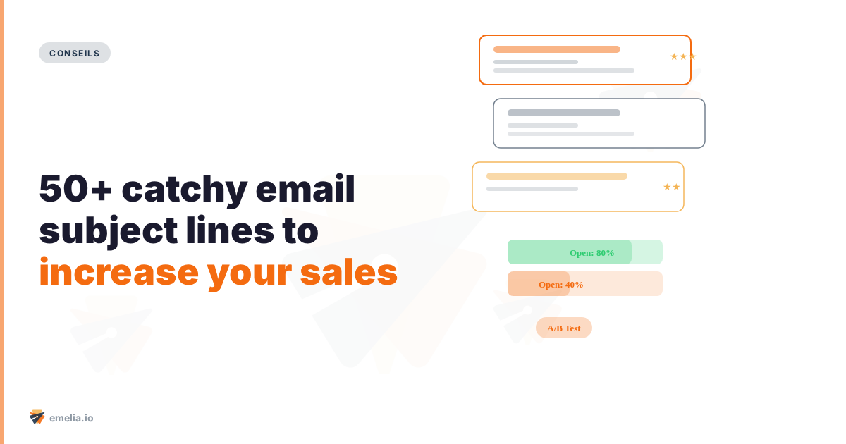 50+ catchy email subject lines to increase your sales