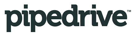 Pipedrive written in large black letters on a white background