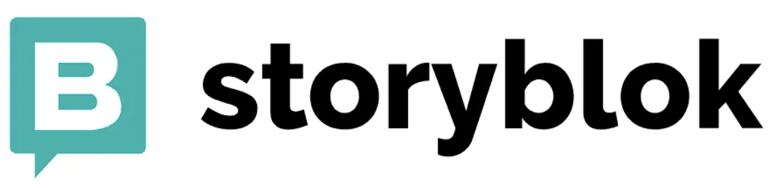Storyblock written in black with a large white B in a green square on the left