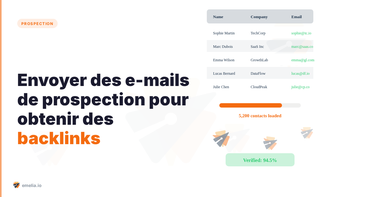 Envoyer des e-mails de prospection pour obtenir des backlinks