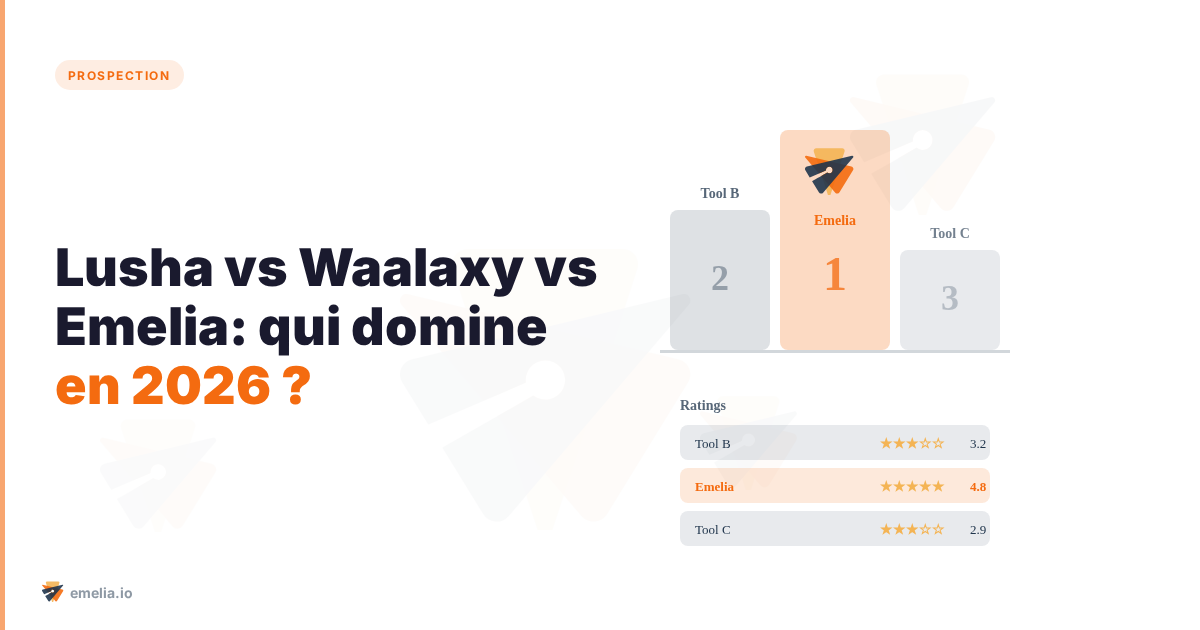 Lusha vs Waalaxy vs Emelia: qui domine en 2026 ?