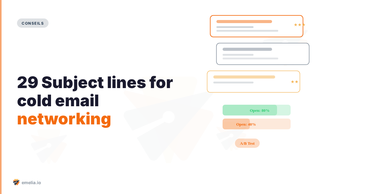 29 Subject lines for cold email networking