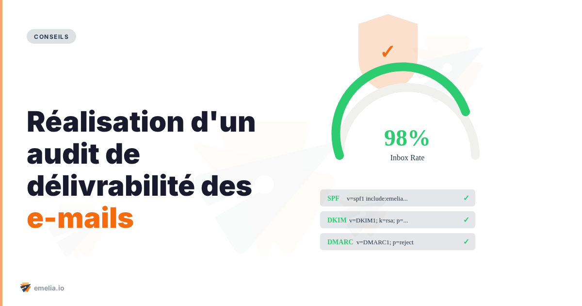 Réalisation d'un audit de délivrabilité des e-mails : comment vérifier votre réputation