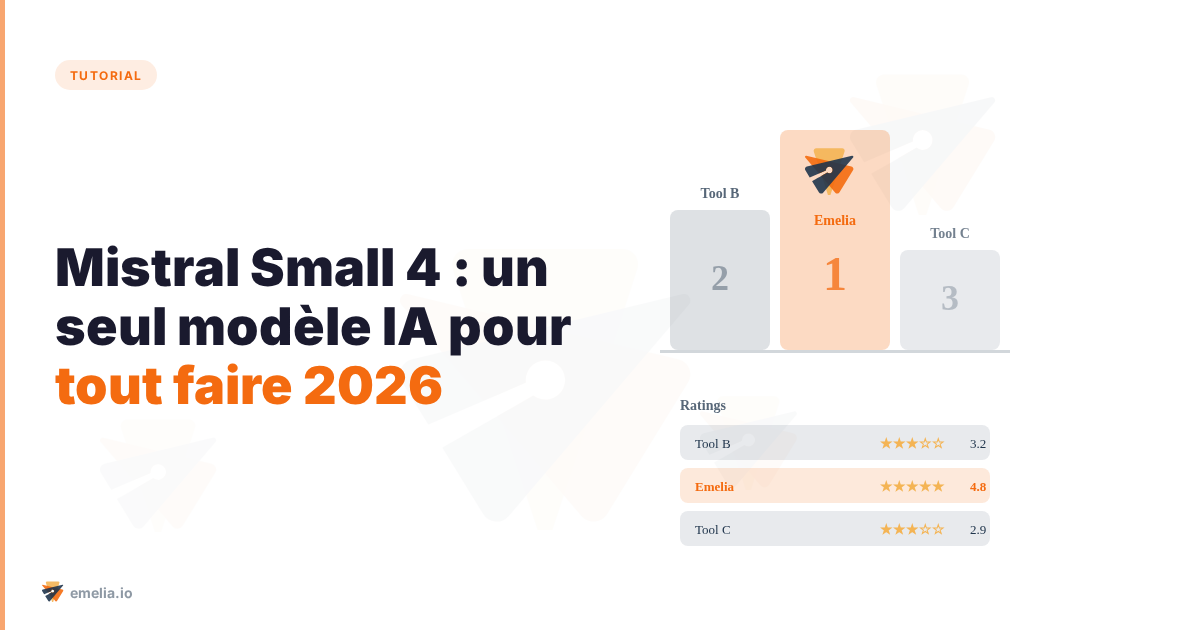 Mistral Small 4 : un seul modèle IA pour tout faire (guide complet et benchmark 2026)