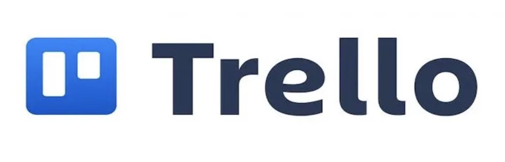 Trello written in dark blue on a white background