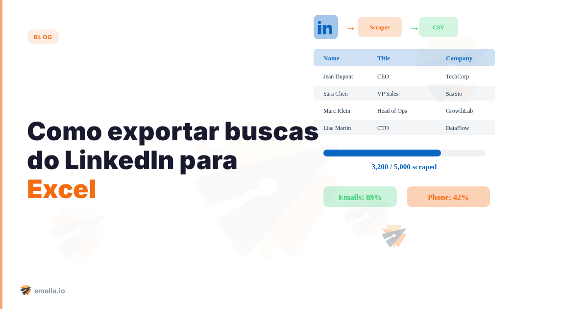 Como exportar buscas do LinkedIn para Excel