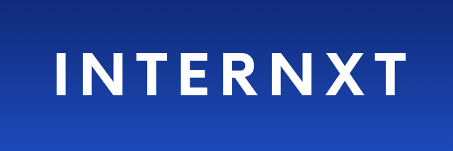 Internxt ecrsis en blanc sur fond bleu