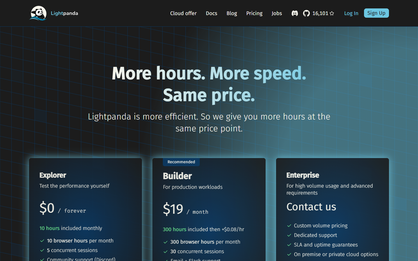 Lightpanda Pricing Plans