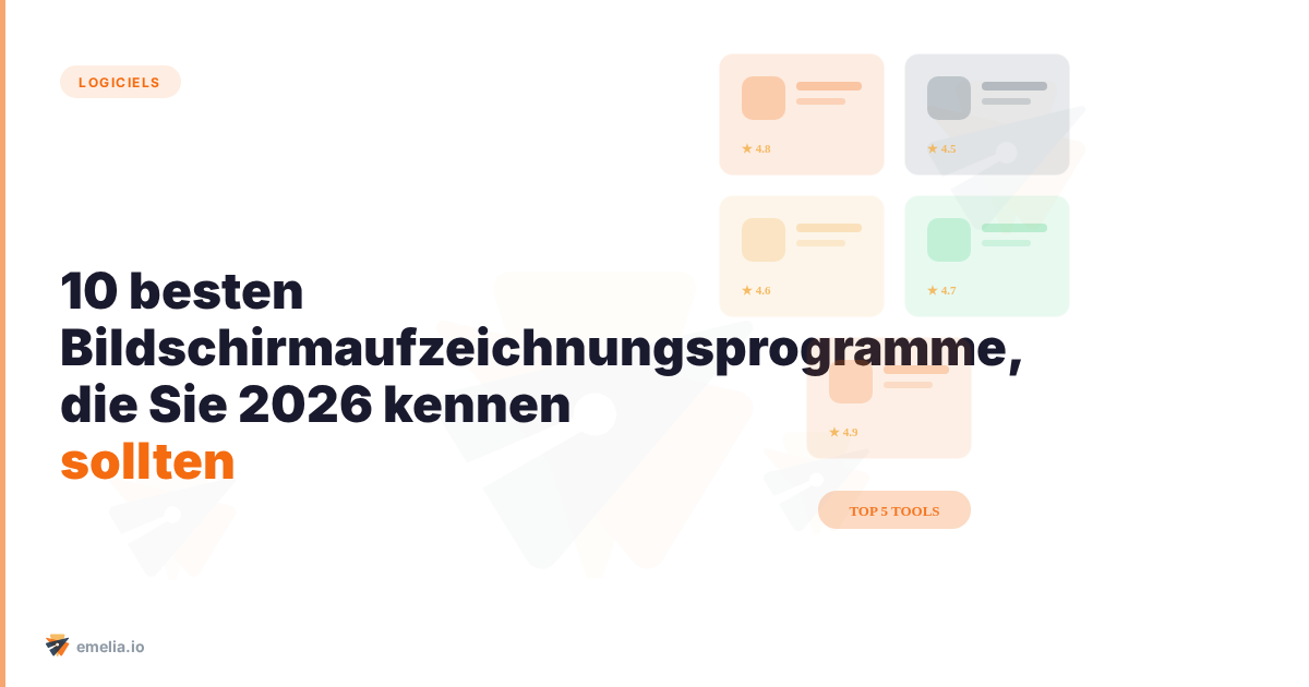 Die 10 besten Bildschirmaufzeichnungsprogramme, die Sie 2026 kennen sollten