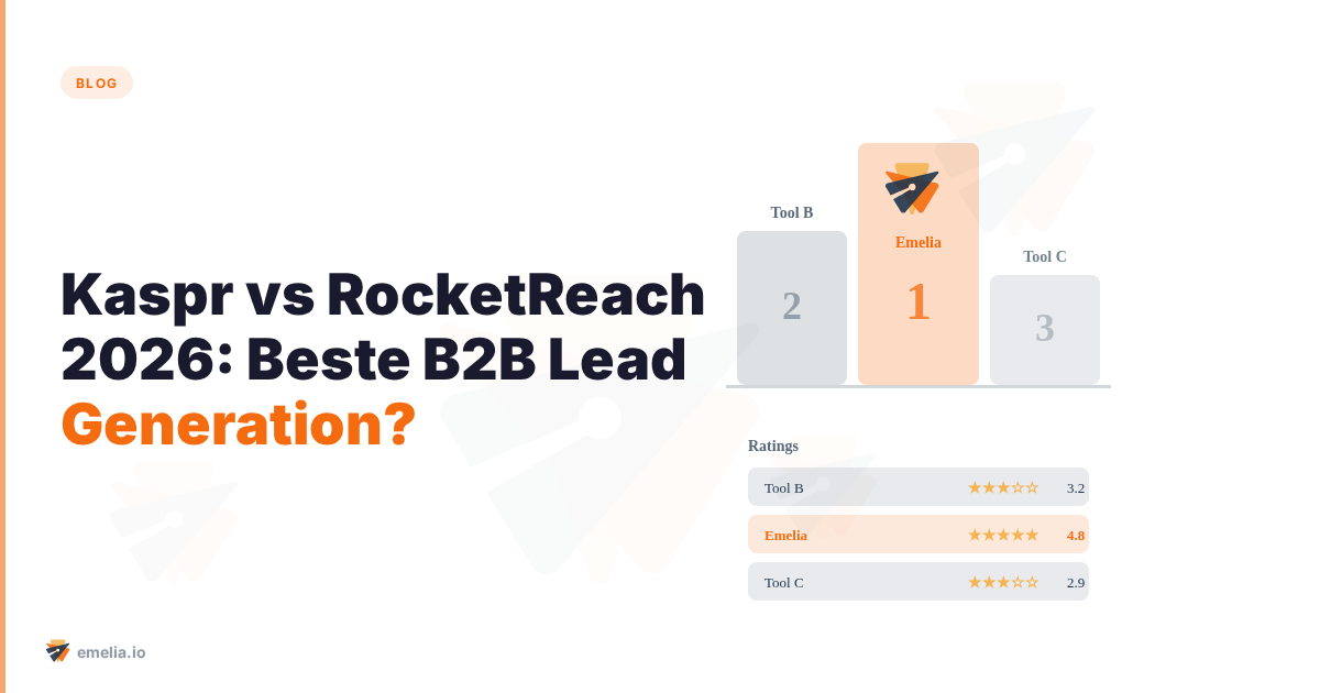 Kaspr vs RocketReach 2026: Beste B2B Lead Generation?
