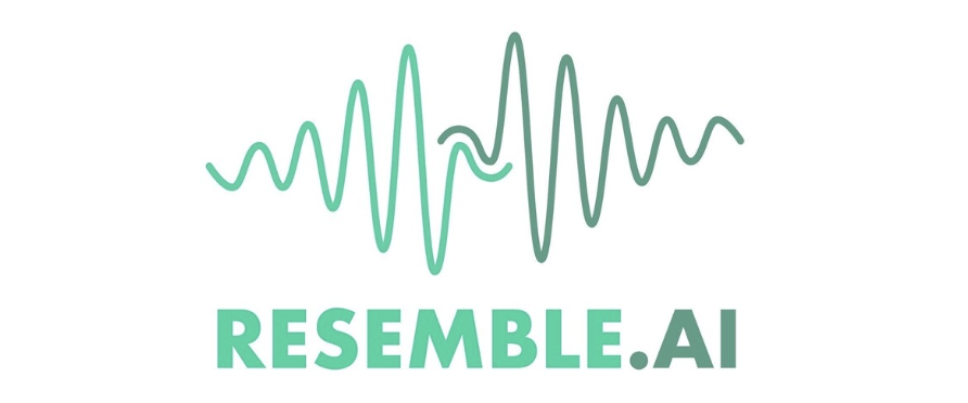 Resemble.ai writes two different shades of green on a white background.